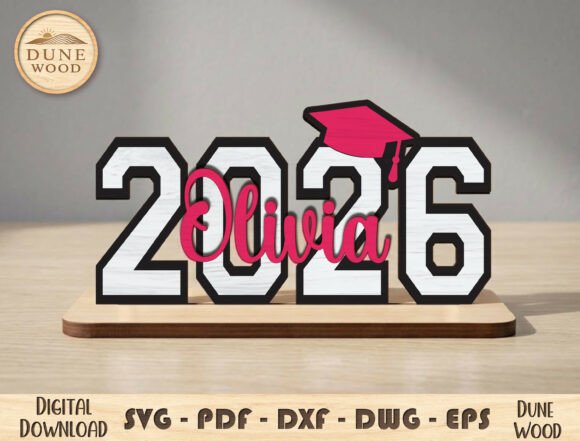Graduation 2026 Name Sign Laser Cut Home Decor