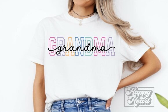 Grandma Varsity Script Pastel SVG PNG Graphics and Crafts