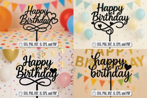 Holiday Cake Toppers for Laser Cutting and Branding