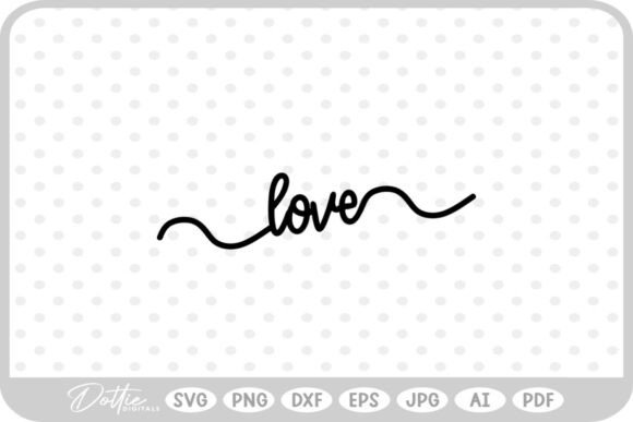 Love Swirl Font Script SVG PNG DXF Graphics and Crafts