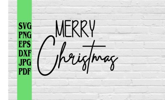 Merry ChrisTmas Elegant Script Design Graphics and Crafts