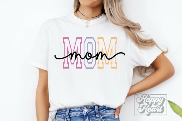 Mom Varsity Script Pastel SVG PNG Graphics and Crafts Review