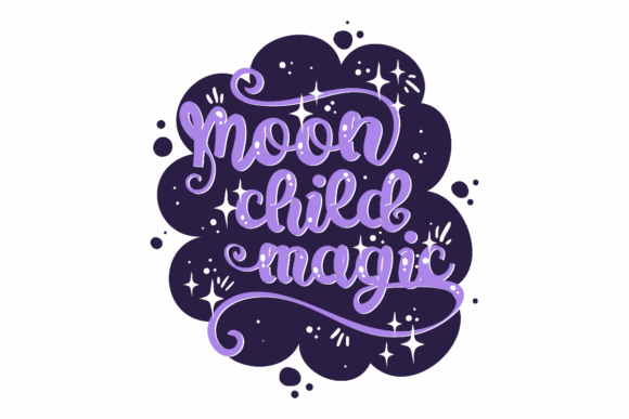 Moon Child Magic Graphics for Crafts