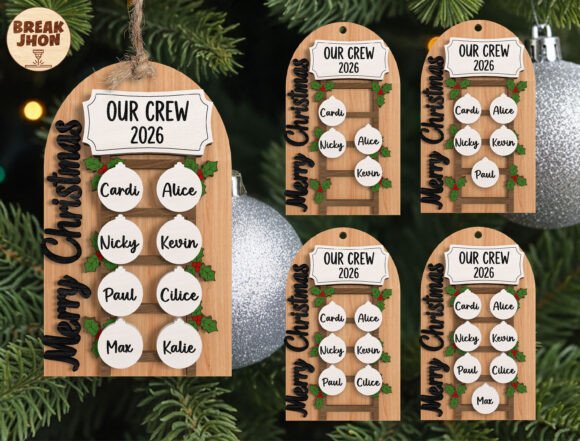 Personalized Our Crew Family Ornament: Laser Cutting & Winter Amp Review