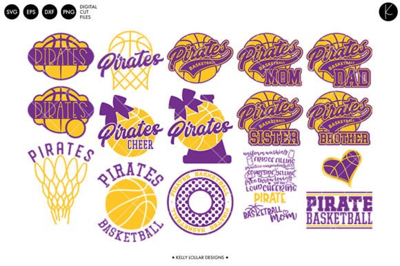 Pirates Basketball Bundle: Graphics and Crafts for Sellers