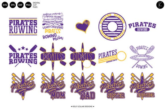 Pirates Rowing Crew Bundle: Graphics and Crafts for Digital Sellers