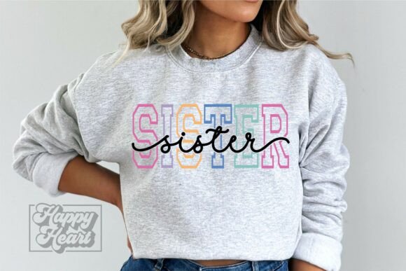 Sister Varsity Script Pastel SVG PNG Graphics and Crafts Review