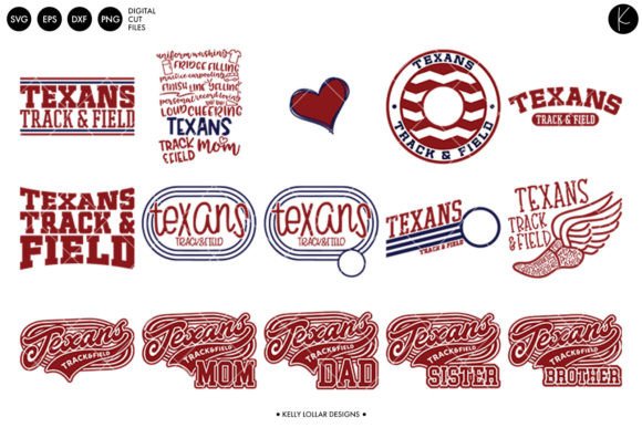 Texans Track and Field Bundle: Graphics and Crafts for Editorial Use